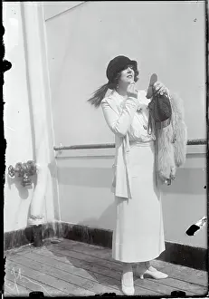 Olga Petrova Glancing in Hand Held Mirror