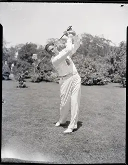 Flushing Prints: Olin Dutra Swinging Golf Club