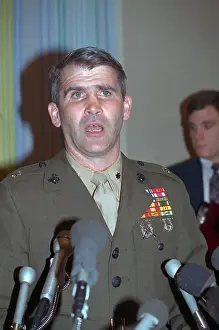 Oliver North at Press Conference