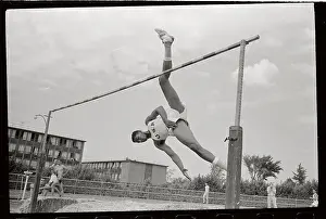 Eugene Prints: Olympian John Thomas Clearing High Bar