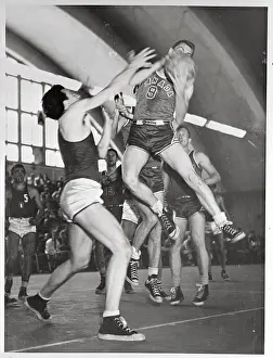 Helsinki Prints: Olympians in Basketball Action