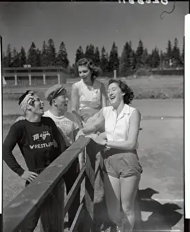 Helsinki Prints: Olympic Athletes Enjoying a Laugh