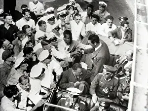 Greeting Prints: Olympic Athletes Meeting Boxer Max Schmeling