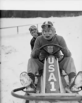 Olympic Bob-Sledders in Sled