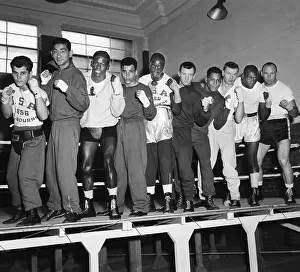 Us Olympic Boxing Team In Pose; 1956