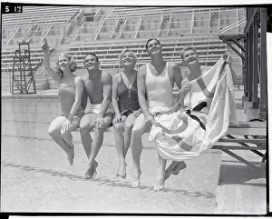 Swim Trunks Prints: Olympic Champions on Diving Board