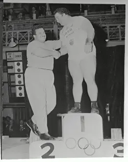 Olympic Heavy Weight Winners Shaking Hands
