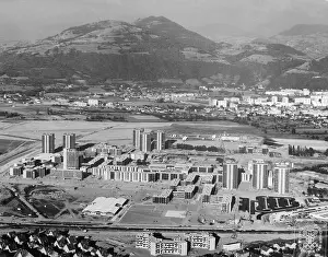 Grenoble Prints: Olympic Lodgings Below Mountains