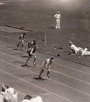 Meter Prints: Olympic Runners at Start of Race