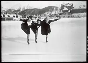 Olympic Skaters Performing for Camera