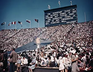 Middlesex Prints: Olympic Spectators in Stadium