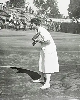 Olympic Tennis at Colombes Stadium Being Played by Eleanor Goss of U.S.A