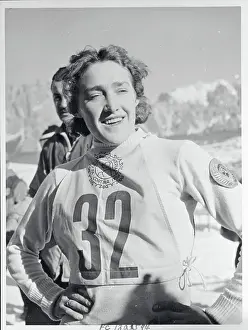 Olympic Winner Ljubow Kosyrewa Posing With Hands on Her Hips