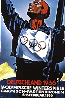 Sports Posters Prints: Olympic Winter Games Garmisch-Partenkirchen 1936
