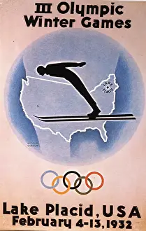Advertising Prints: Olympic Winter Games Lake Placid 1932