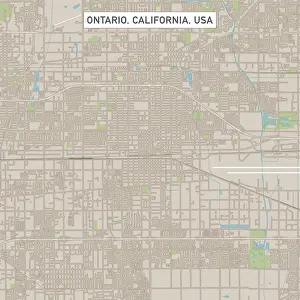 Ontario Prints: Ontario California US City Street Map