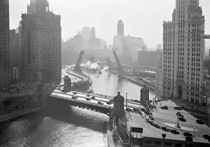 Opened Bridge over River