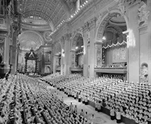 Peters Basilica Prints: Opening Ecumenical Council at St. Peter's Basilica