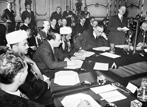 Prints of (Original Caption) 9/12/1946-London, England- Attended by Representatives of 7 countries of the Arab League, The Palestine Conference is opened by Prime Minister A Quiet Strength: A Leader Who Shaped Modern Britain: Opening of Palestine Conference