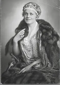 Opera Singer Magie Jeritza Posing in Fur Coat
