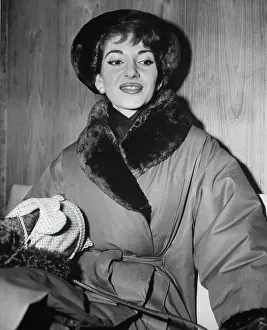Soprano Prints: Opera Singer Maria Callas Arrives in New York