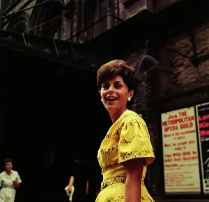 Opera Singer Roberta Peters Posing on Theater Street