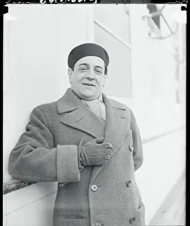 Opera Singer Tito Schipa Posing in Overcoat and Hat
