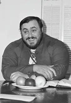 Tenor Prints: Opera Tenor Luciano Pavarotti Seated