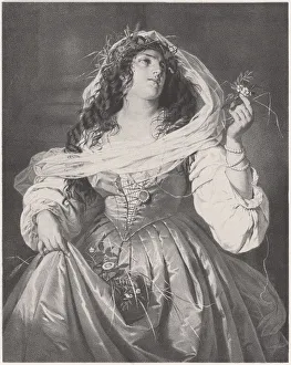 Images Dated 12th July 2013: Ophelia by William Shakespeare, lithograph, published in 1868