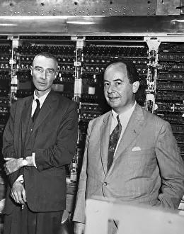 Princeton Prints: Oppenheimer and von Neumann with Early Computer
