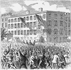 Rioter Prints: Orange Head-Quarters, Corner Twenty-Ninth Street and Eighth Avenue Newspaper Illustration of Riot