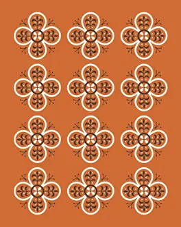 Pattern Artwork Illustration Prints: Orange Pattern