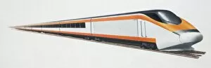 Engine Gallery: Orange and white futuristic train