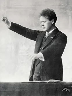 Orchestra Leader Willem Mengelberg Conducting