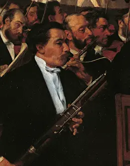 The Orchestra at the Opera House, by Edgar Degas, 1868 - 1869, 19th Century, oil on canvas, cm 56, 5 x 46