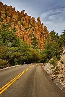 Organ Pipe Formation along highway, Chiricahua National Monument, Arizona, USA