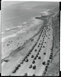 (Original Caption). Santa Monica Coastline