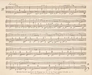 Famous Music Composers Gallery: Original Manuscript by Frederic Chopin (1810-1849), facsimile, published in 1885