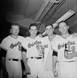 Teammate Prints: Oriole Pitchers In Locker Room