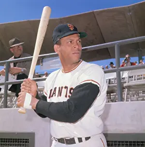Orlando Cepeda Holding a Baseball Bat