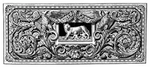 Images Dated 28th May 2017: Ornament with Romulus, Remus, and the Capotoline Wolf