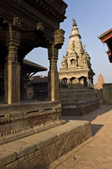 Cultural Image Gallery: Ornate stone monuments at temple