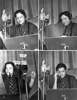 Music Stand Prints: Orson Welles Broadcasting for CBS