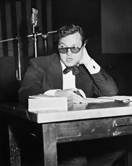 Orson Welles Rehearses For Radio Show