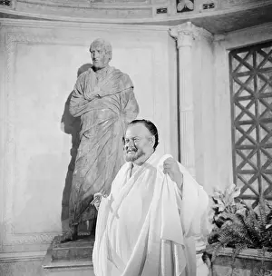 Orson Welles Wearing a Toga
