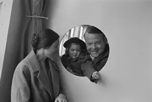 Orson Welles with His Wife and Daughter