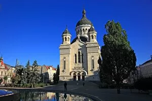Center Collection: Orthodox Cathedral at the Piata Avram Iancu in Cluj, Transylvania, Romania
