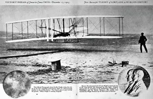 Orville and Wilbur Wright During First Flight