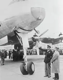 Orville Wright and F.O. Carroll by Plane