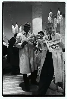 Oscar Robertson Reading Newspaper